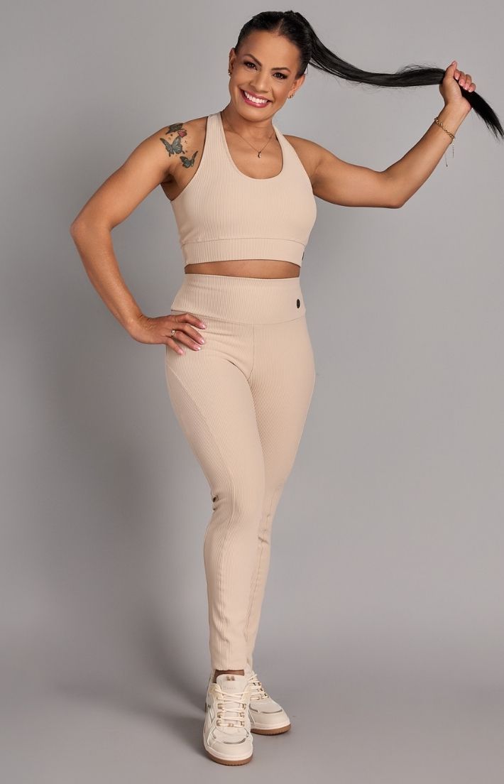 Conjunto Top e Legging Wish Off White
