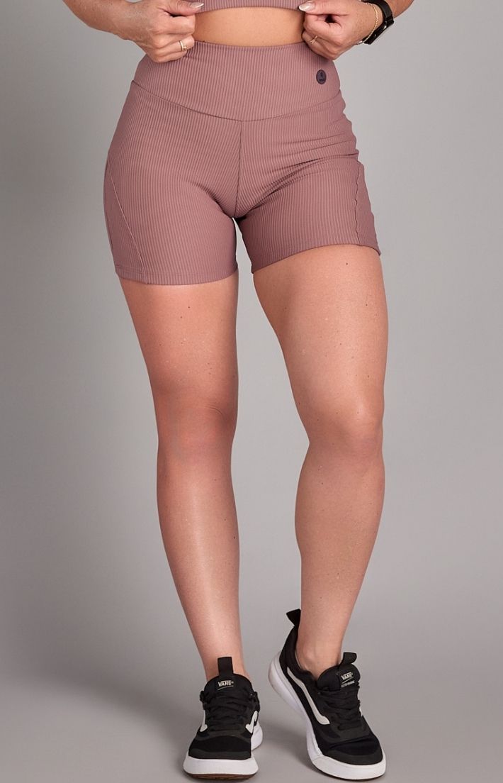 Shorts Canelado Wish Mousse - Texfit Brasil