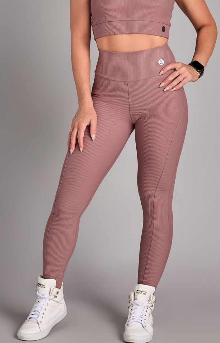 Calça Legging Canelada Wish Mousse - Texfit Brasil