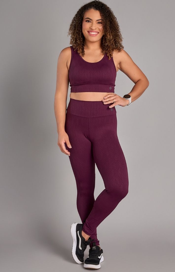 Conjunto Top e Legging Fusion Açaí
