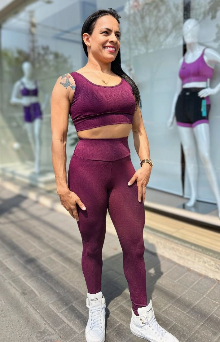Conjunto Top e Legging Fusion Açaí