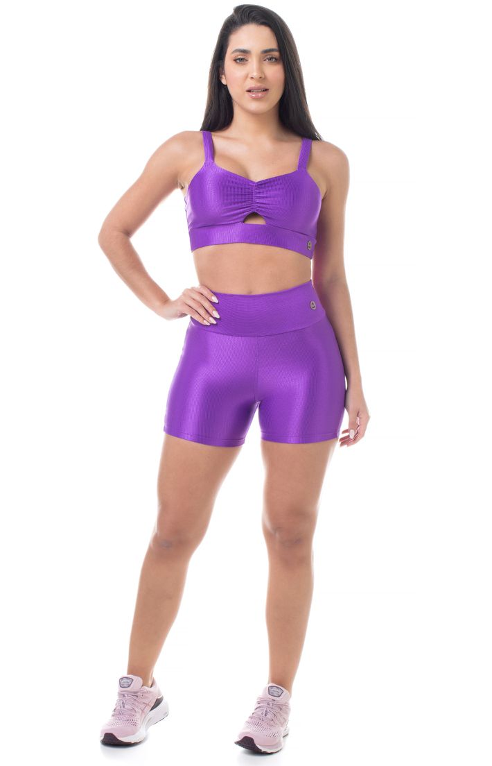 Conjunto Top e Shorts Power Sense Violeta