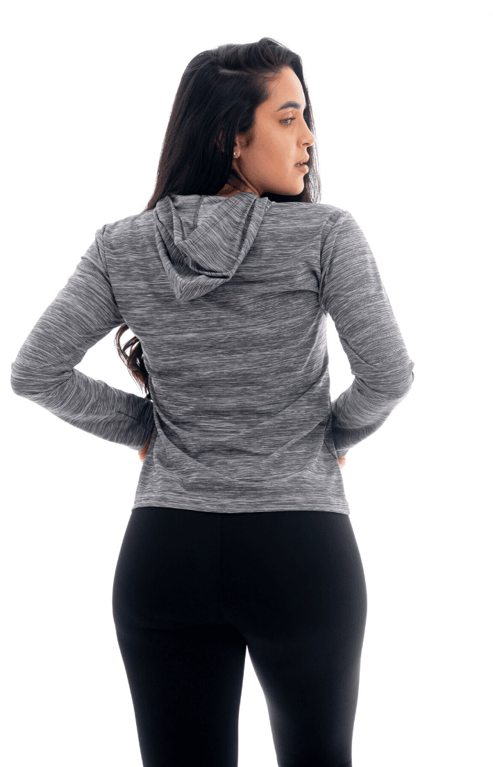 Blusa Com Capuz Velocity Cinza Texfit Brasil