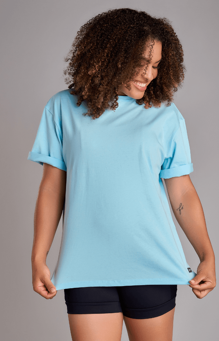 Camiseta Over Strong Azul - Texfit Brasil