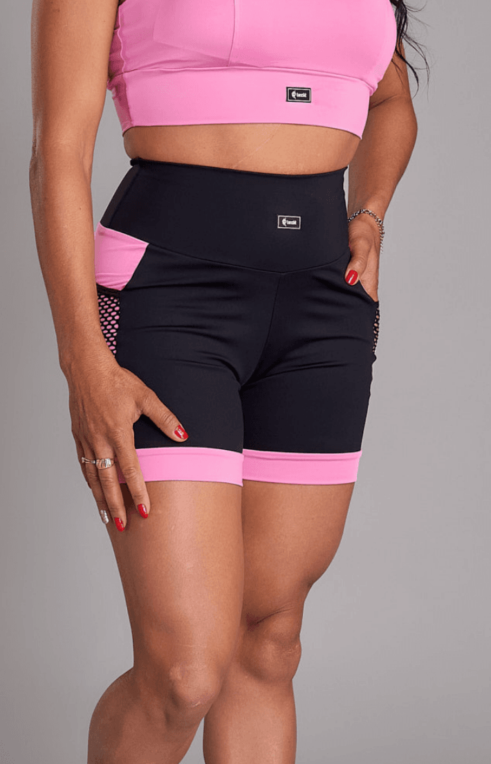 Shorts Fast Rosa bebê - Texfit Brasil