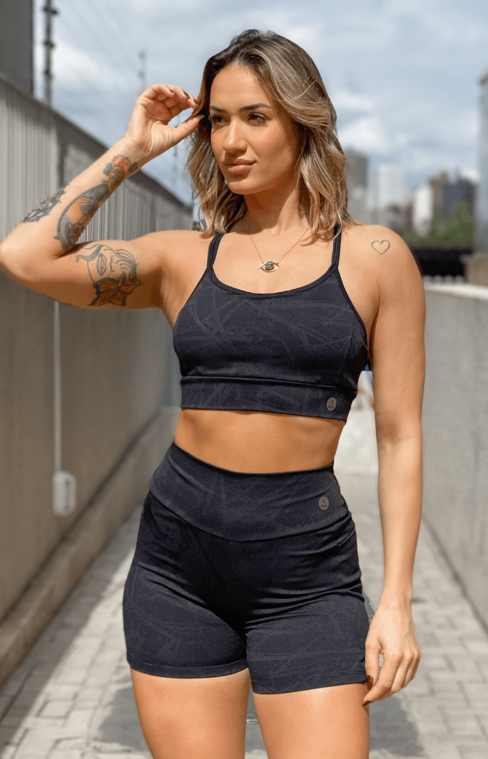 Conjunto Top e Shorts Lumy Preto