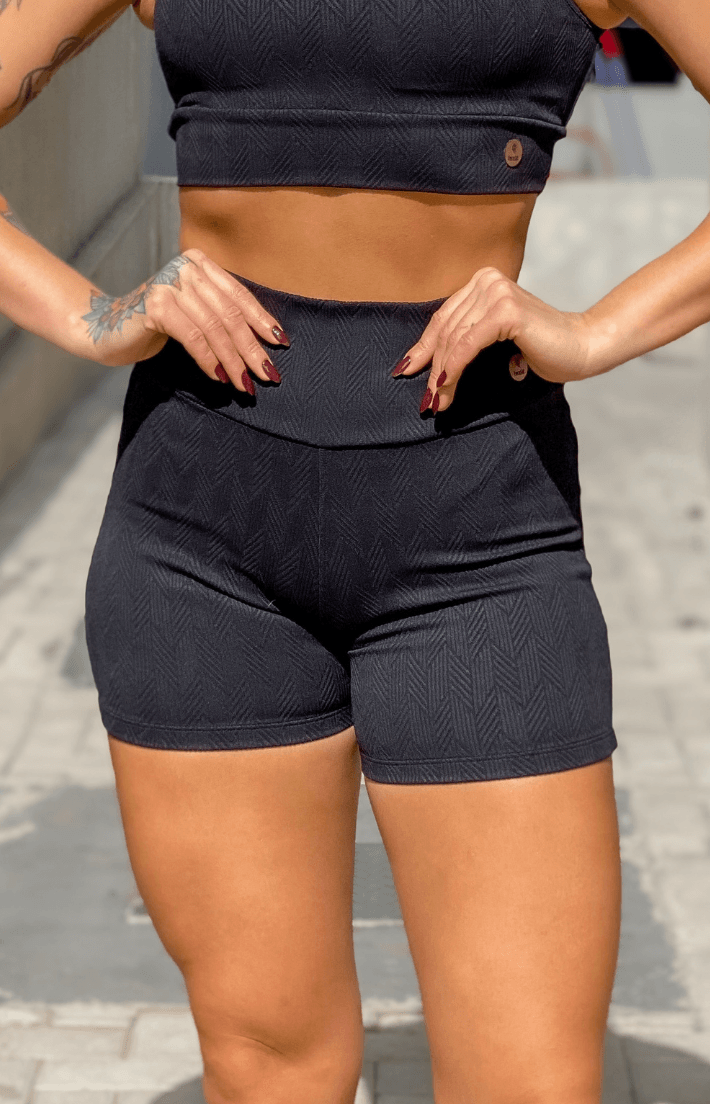 Shorts Empina bumbum Fusion Preto - Texfit Brasil