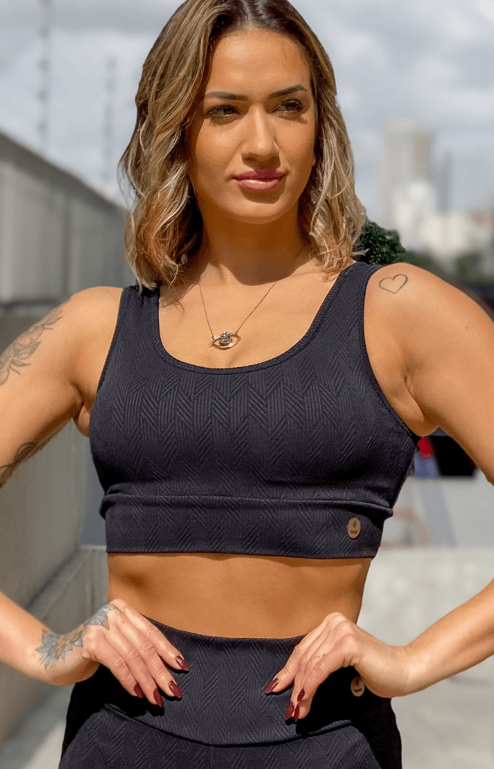 Top Fusion Preto - Texfit Brasil