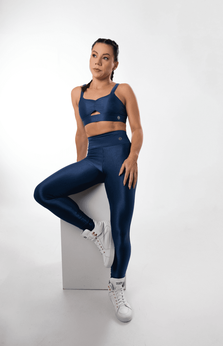 Conjunto Top e Legging Power sense Azul Marinho