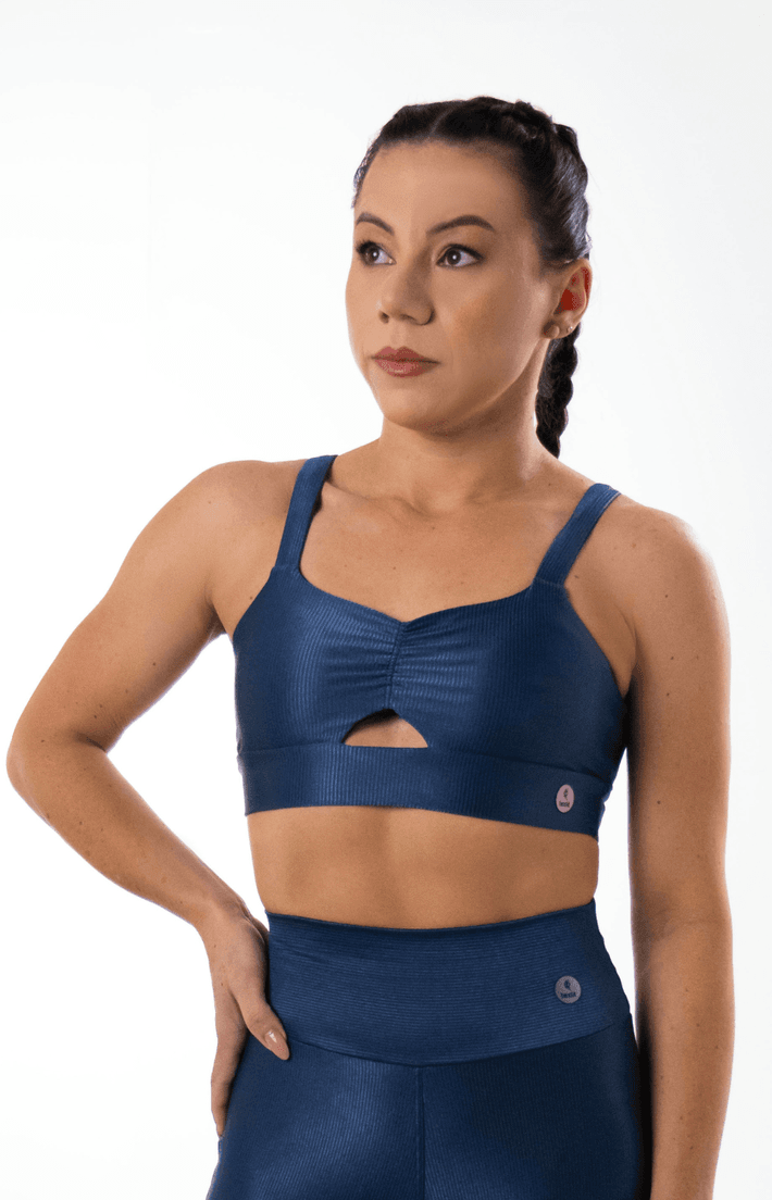 Top Power Sense Azul Marinho - Texfit Brasil