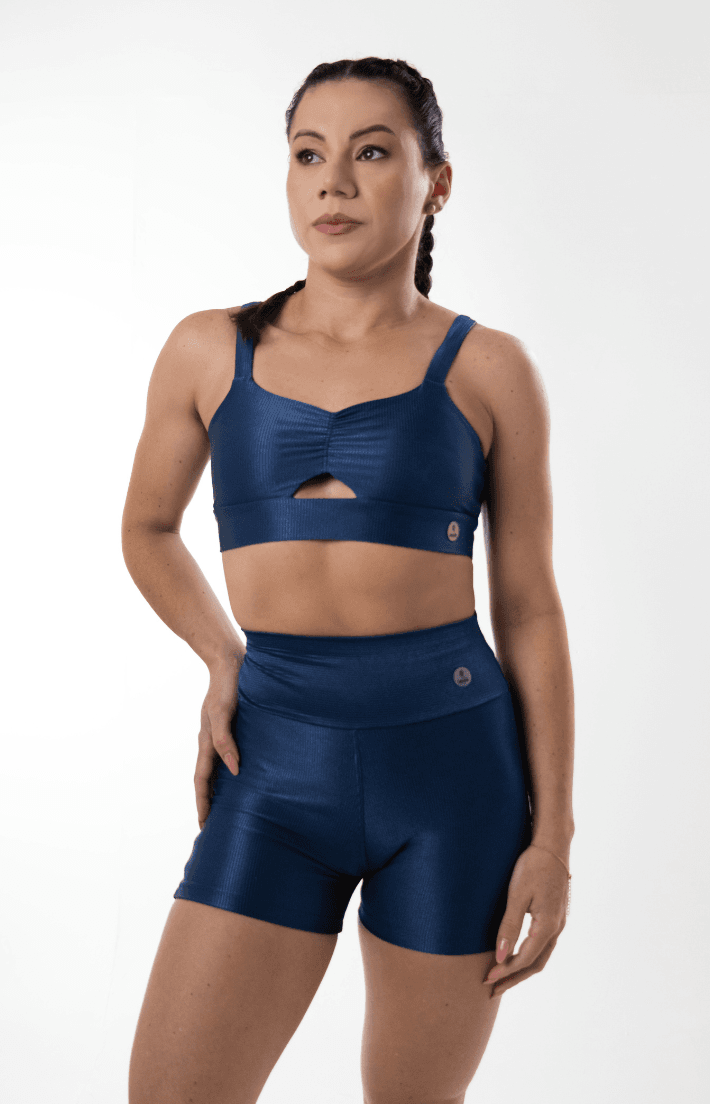 Conjunto Top e Shorts Power sense Azul marinho