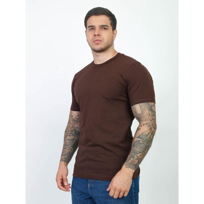 Camiseta Slim Masculina Com Elastano Malha Egipcia... - CHIEREGATO OUTLET