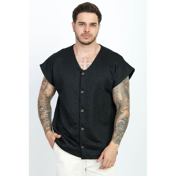 Colete Masculino Oversized Camisa Casual Com Botõe... - CHIEREGATO OUTLET