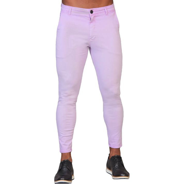 Calça Alfaiataria Lilás Skinny Social Masculina Co... - CHIEREGATO OUTLET