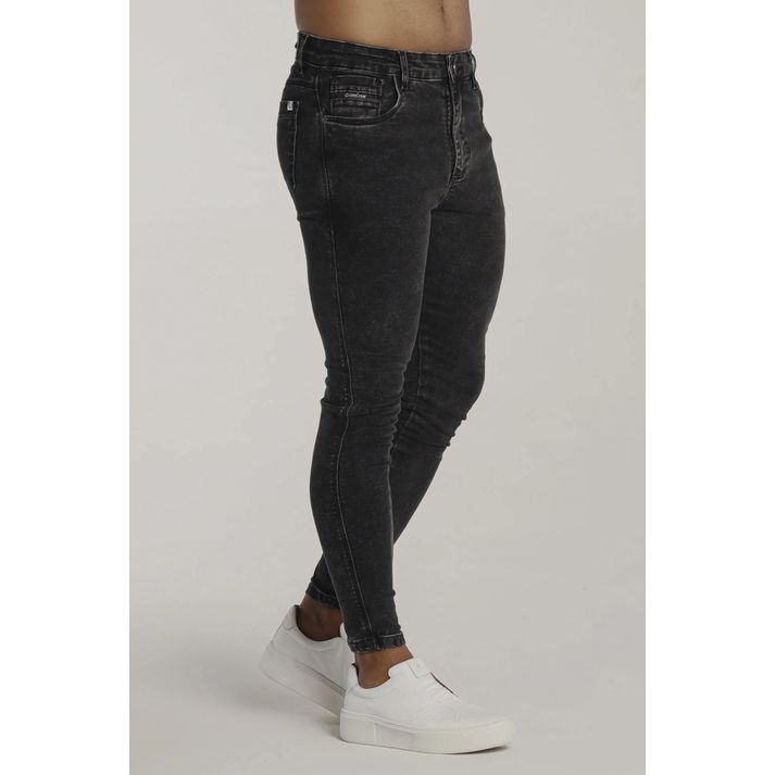 Calça Preta Marmorizada Skinny Jeans - CHIEREGATO OUTLET
