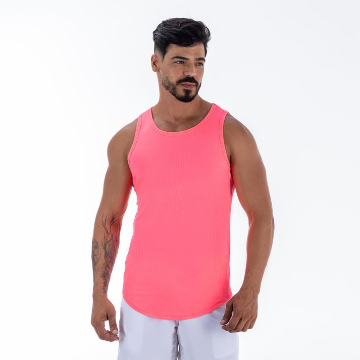 Regata Long Fit Malha Canelada Estilo Americano Sl... - CHIEREGATO OUTLET