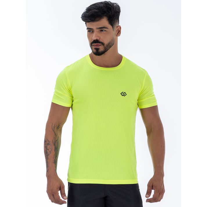 Camiseta Dry Esportiva Slim Manga Curta - Verde Ne... - CHIEREGATO OUTLET
