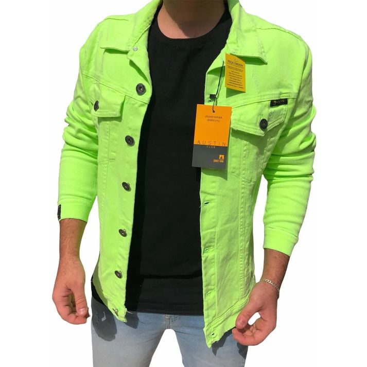 Jaqueta Verde Fluorescente Neon Masculina Premium - CHIEREGATO OUTLET