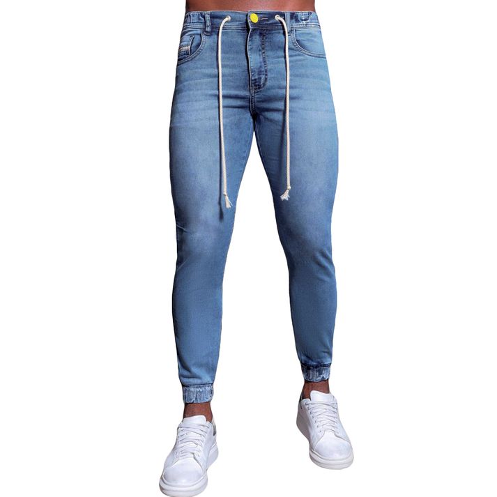Calça Jeans Jogger Super Skinny C/ Punho Elástico ... - CHIEREGATO OUTLET