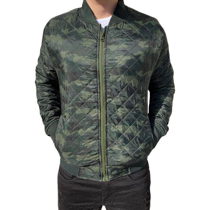 Jaqueta Camuflada Masculina Nylon Bomber Matelassê... - CHIEREGATO OUTLET