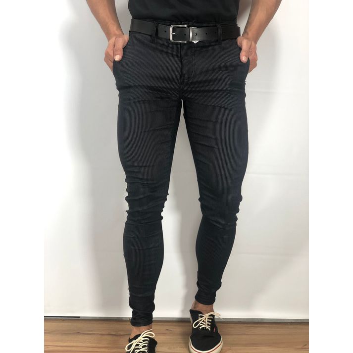 Calça Alfaiataria Bengaline Skinny Risca De Giz So... - CHIEREGATO OUTLET