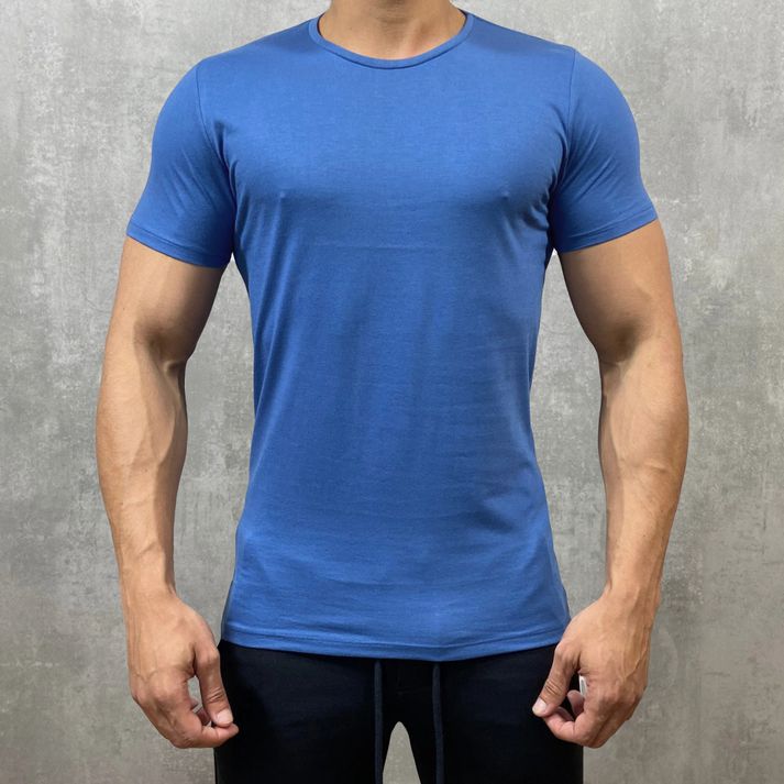 Camiseta Masculina Slim Basica Lisa Manga Curta Pr... - CHIEREGATO OUTLET