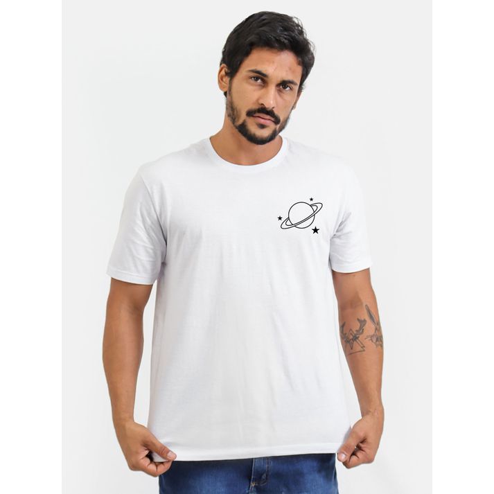 Camiseta Saturno Alien Planeta Minimalista Logo No... - CHIEREGATO OUTLET