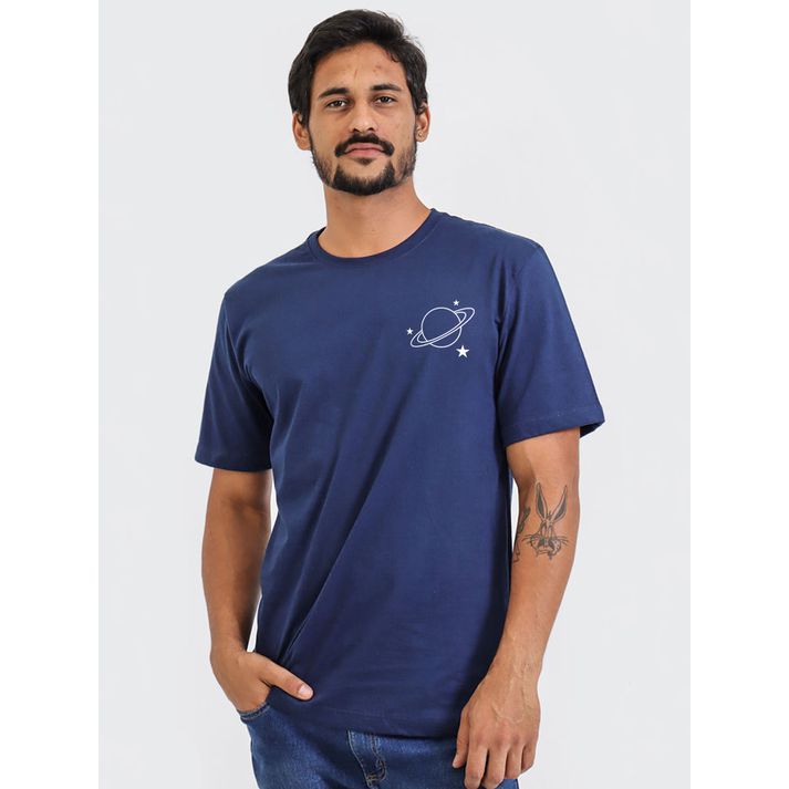 Camiseta Saturno Alien Planeta Minimalista Logo No... - CHIEREGATO OUTLET