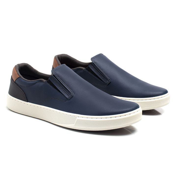 Sapatenis Masculino Casual Couro Ecológico Slip On... - CHIEREGATO OUTLET