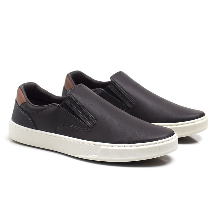 Sapatenis Masculino Casual Couro Ecológico Slip On... - CHIEREGATO OUTLET
