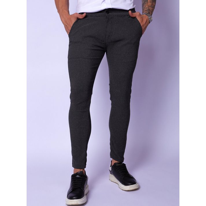 Calça Alfaiataria Chino Skinny Jacquard Tricot Mas... - CHIEREGATO OUTLET