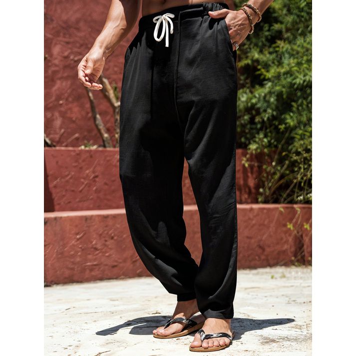 Calça Baggy Alfaiataria Linho Masculina Folgada Ca... - CHIEREGATO OUTLET