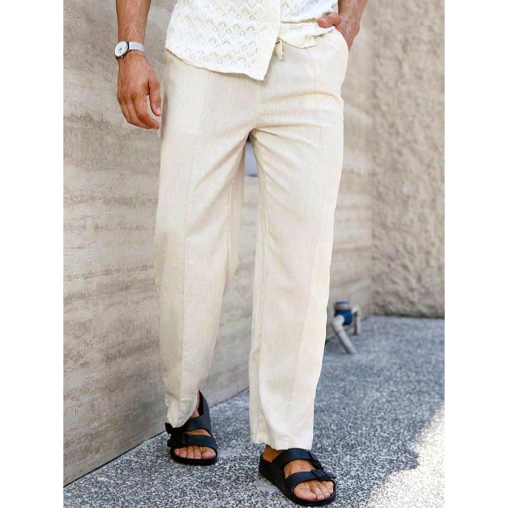 Calça Baggy Alfaiataria Linho Masculina Folgada Ca... - CHIEREGATO OUTLET