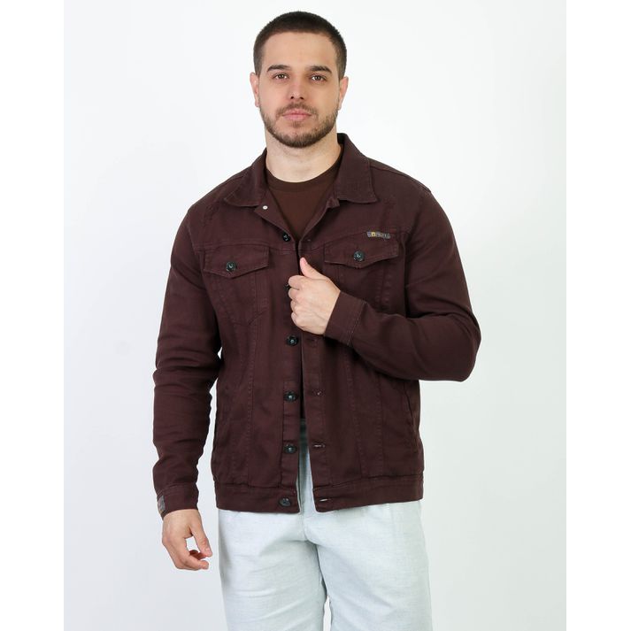Jaqueta Jeans Marrom Masculina Sarja Com Elastano ... - CHIEREGATO OUTLET