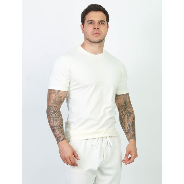 Camiseta Slim Masculina Com Elastano Malha Egipcia... - CHIEREGATO OUTLET