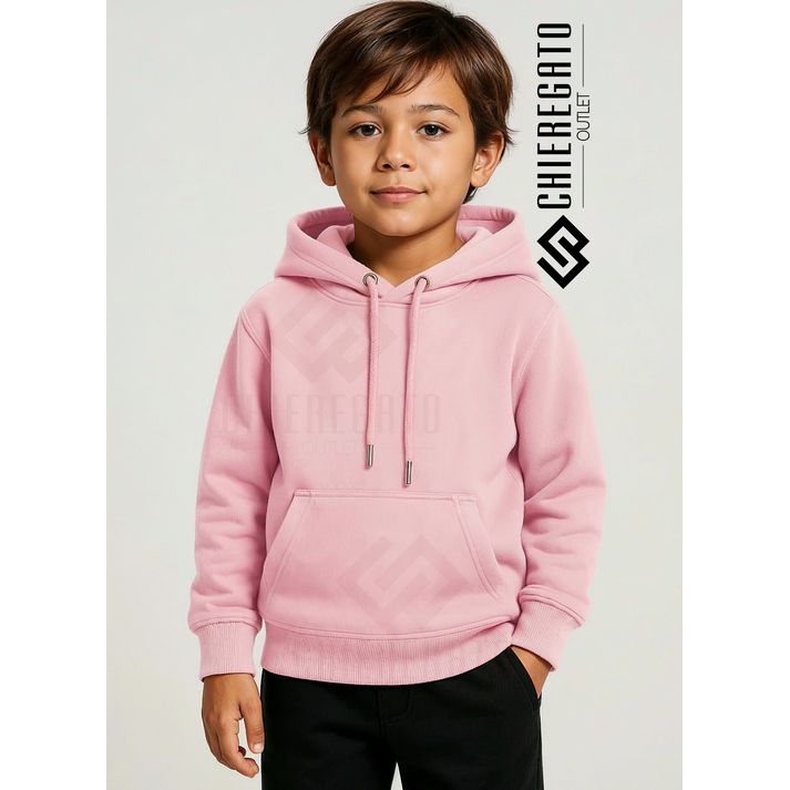 Moletom Canguru Infantil Unissex Rosa - CHIEREGATO OUTLET
