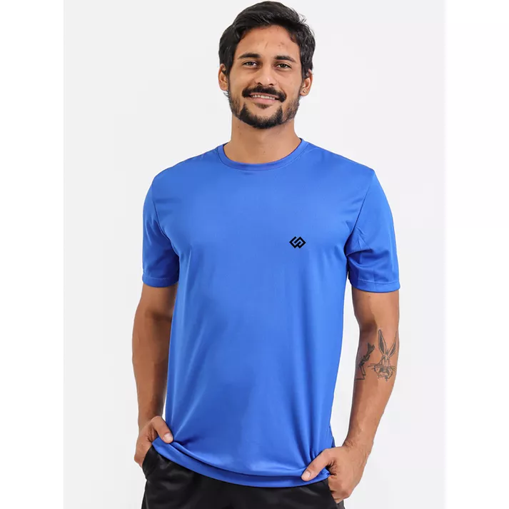 Camiseta Dry Esportiva Slim Manga Curta - Azul Roy... - CHIEREGATO OUTLET
