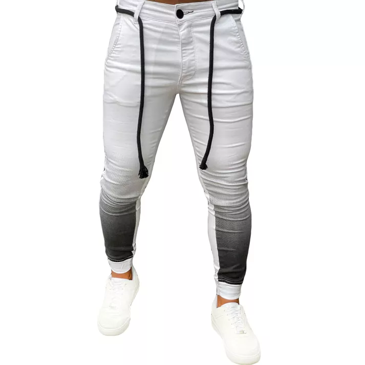 Calça Branca Masculina Skinny Com Detalhes Escrito... - CHIEREGATO OUTLET
