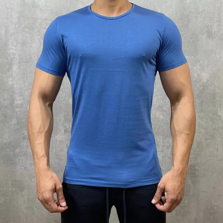 Camiseta Masculina Slim Basica Lisa Manga Curta Pr... - CHIEREGATO OUTLET