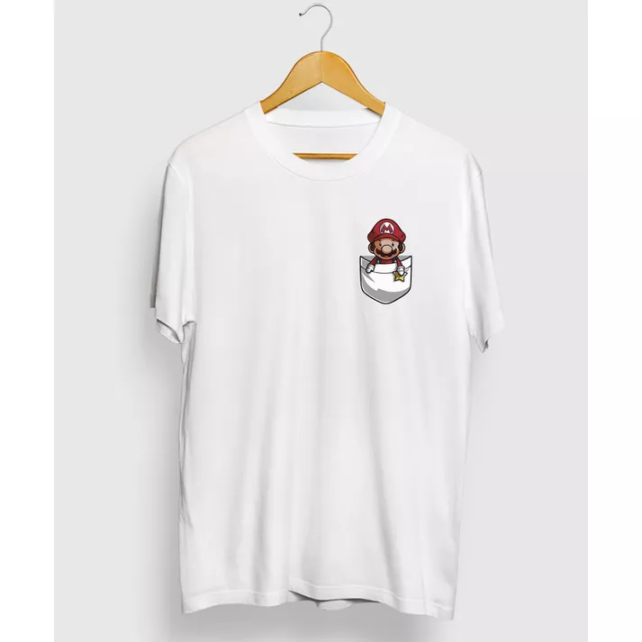 Camiseta Estampada Super Mario Bros Premium - Bran... - CHIEREGATO OUTLET