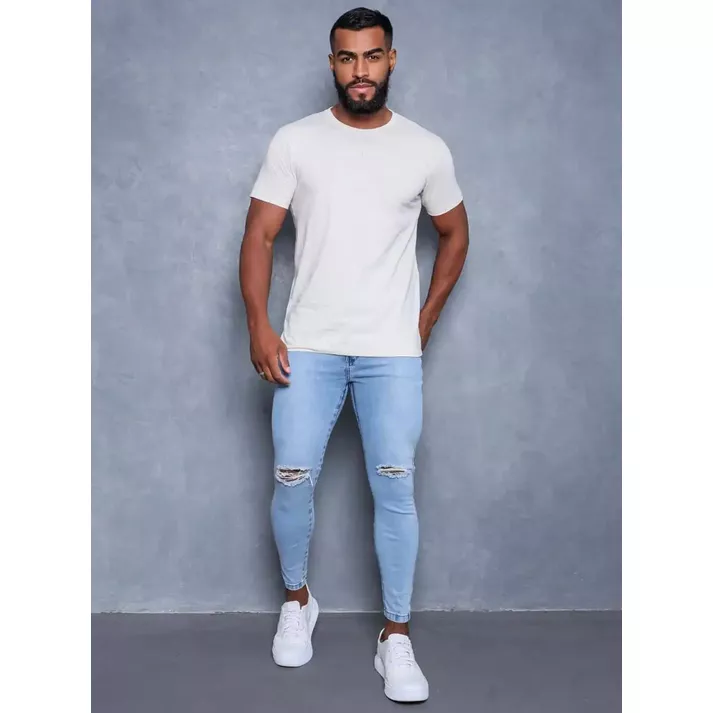 Calça Jeans Skinny Destroyed Rasgada Corte Joelho ... - CHIEREGATO OUTLET