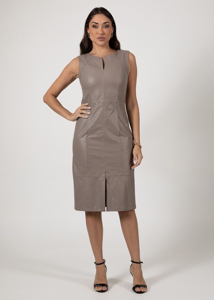 Vestido de Couro Feminino Fendi Vitória