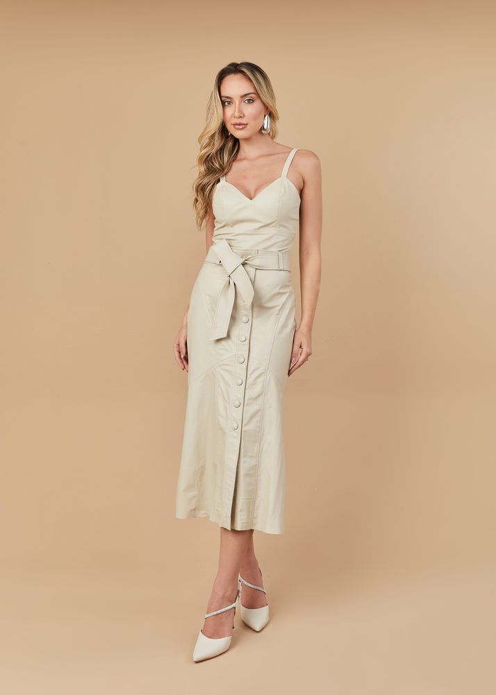 Saia De Couro Off-white Nubia