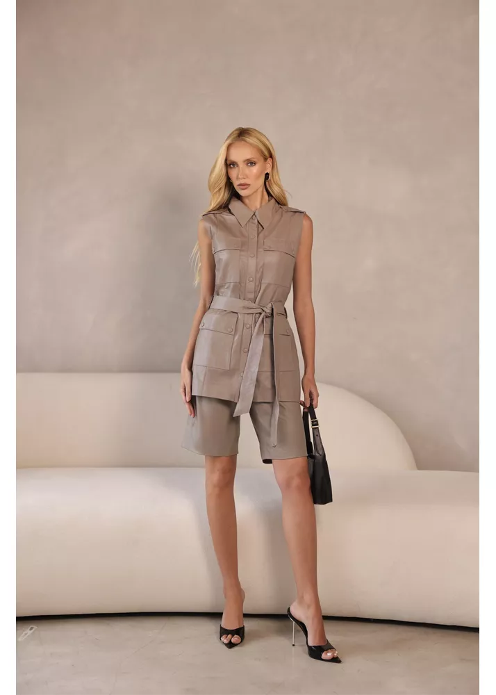 Colete De Couro Feminino Fendi Yasmin 