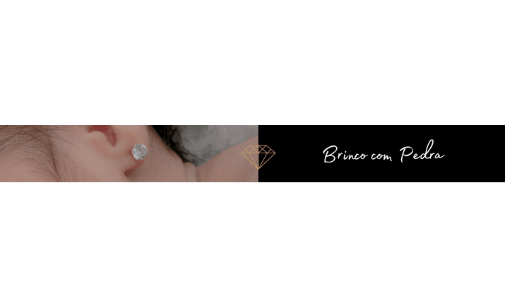 Brinco em Ouro com Pedra Infantil