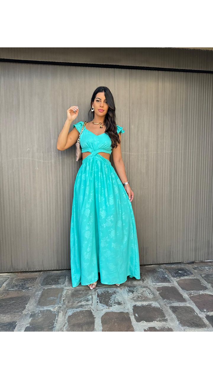 Vestido Ariela Verde Água - MHA VIANA STORE