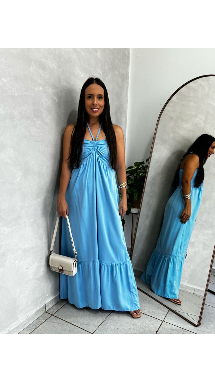 Vestido Eleonora Azul Bebê - MHA VIANA STORE