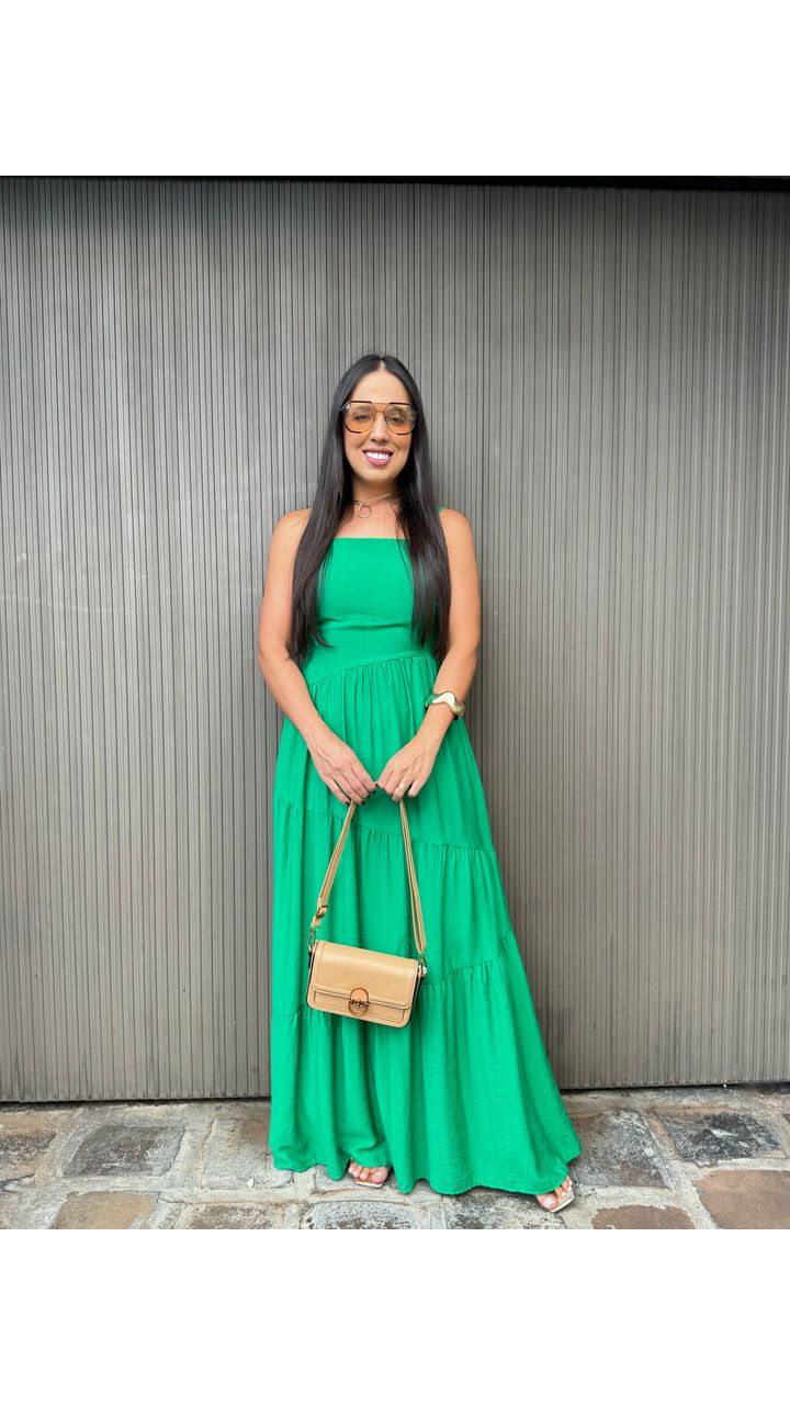 Vestido Luiza Verde Grama - MHA VIANA STORE
