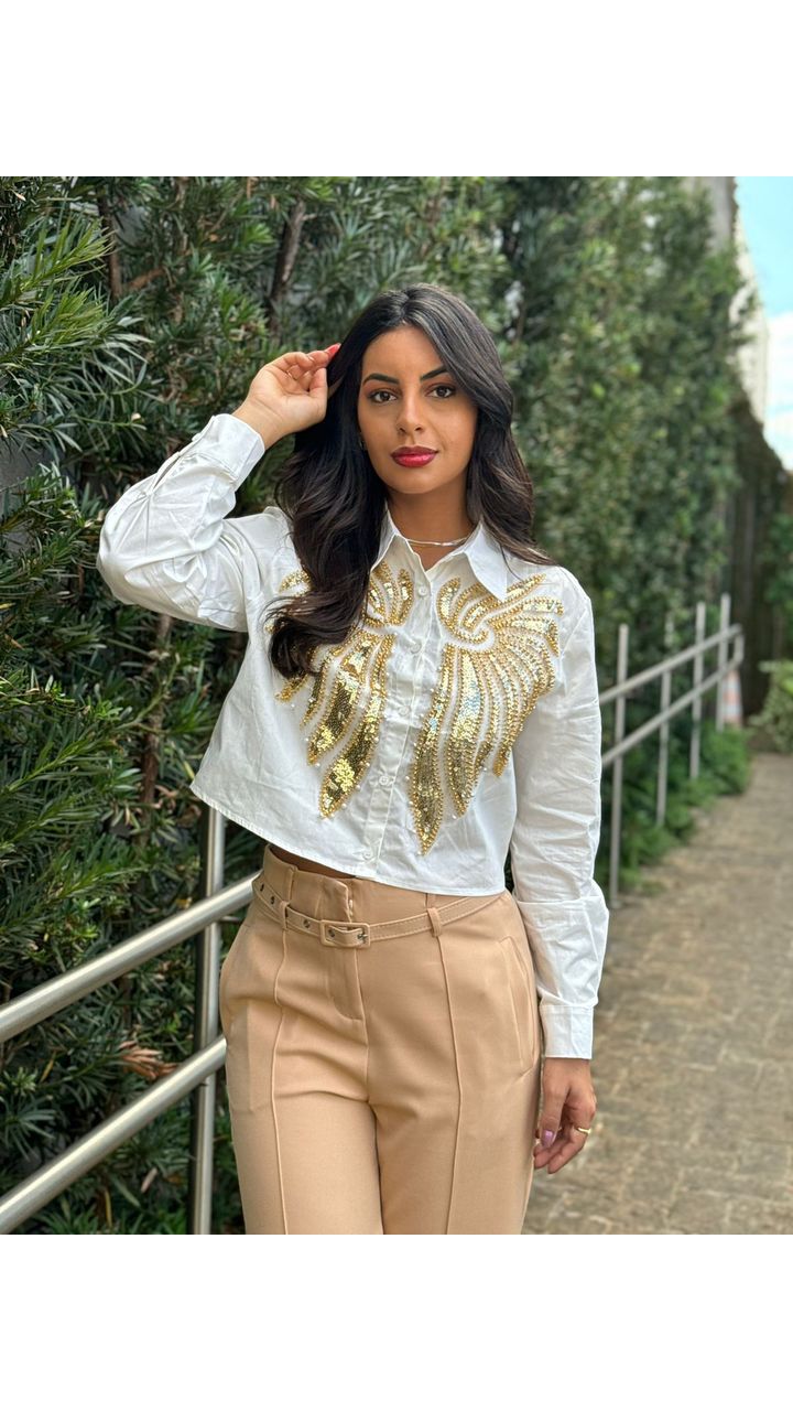 Camisa Bordada - MHA VIANA STORE