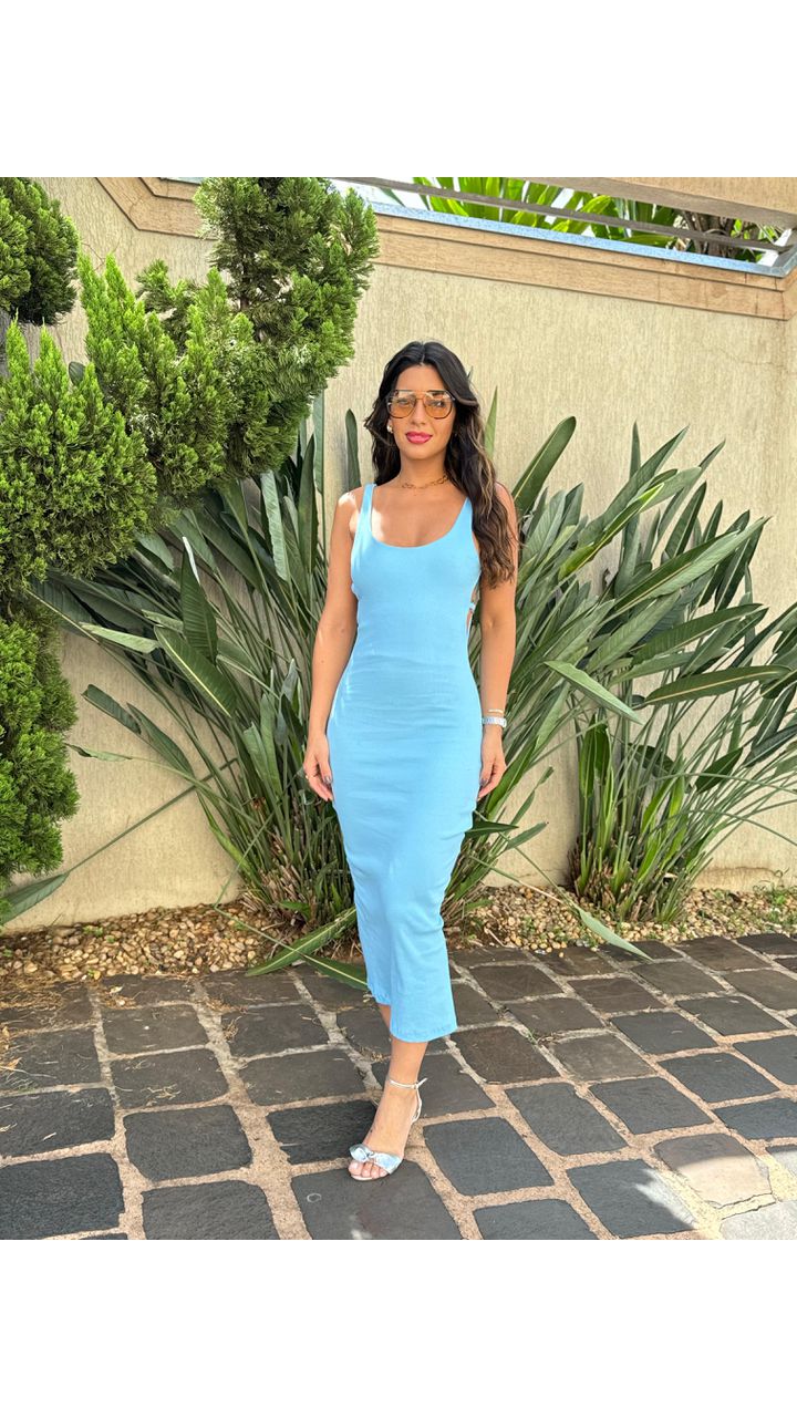 Vestido Canelado Marcela - MHA VIANA STORE